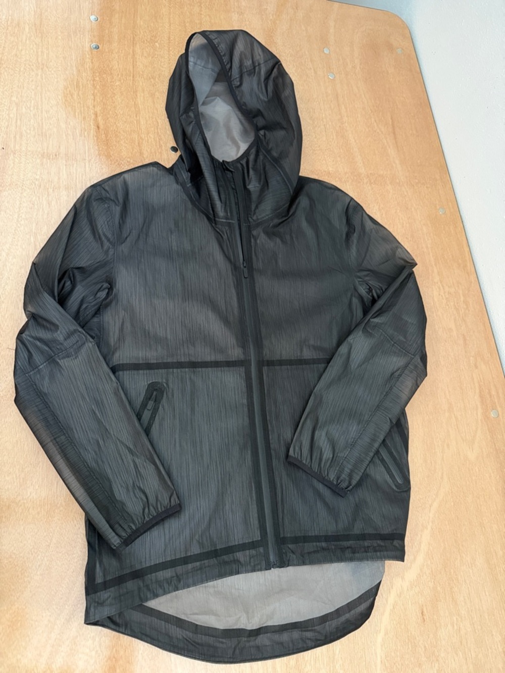lululemon athletica Black Hooded Utility Windbreaker